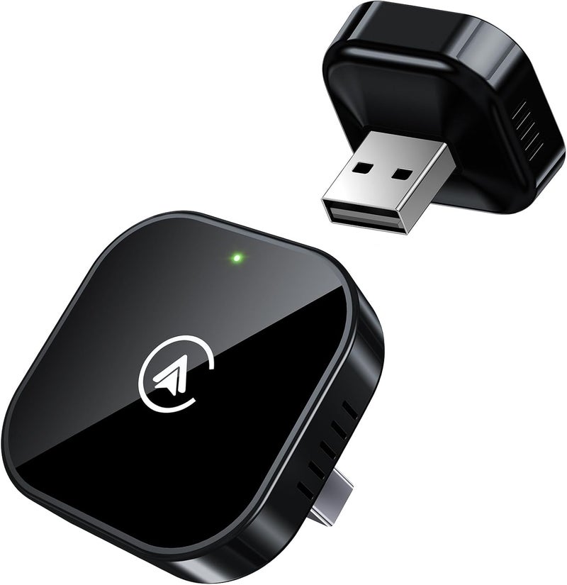 Teeran 2 in 1 Wireless CarPlay and Android Auto Adapter, Easy Setup Plug and Play, Fast Seamless Use Supports 1000+ Car's with Built-in Wired Car Play/Android Auto, Compact Sleek Design Car Adapter - Image 1